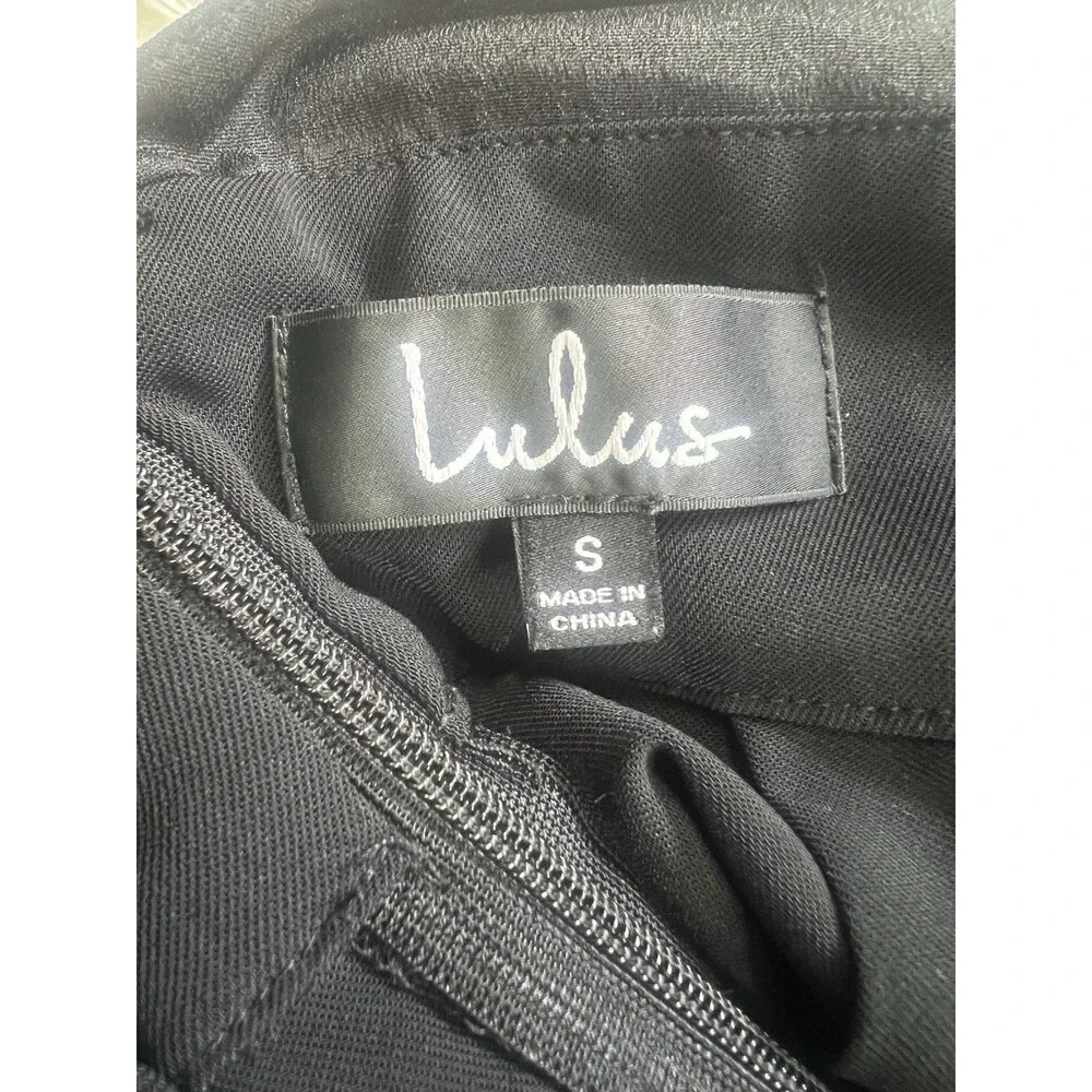 Lulus Black V Neck Wide Leg Jumpsuit Sz Small - Picture 4 of 15